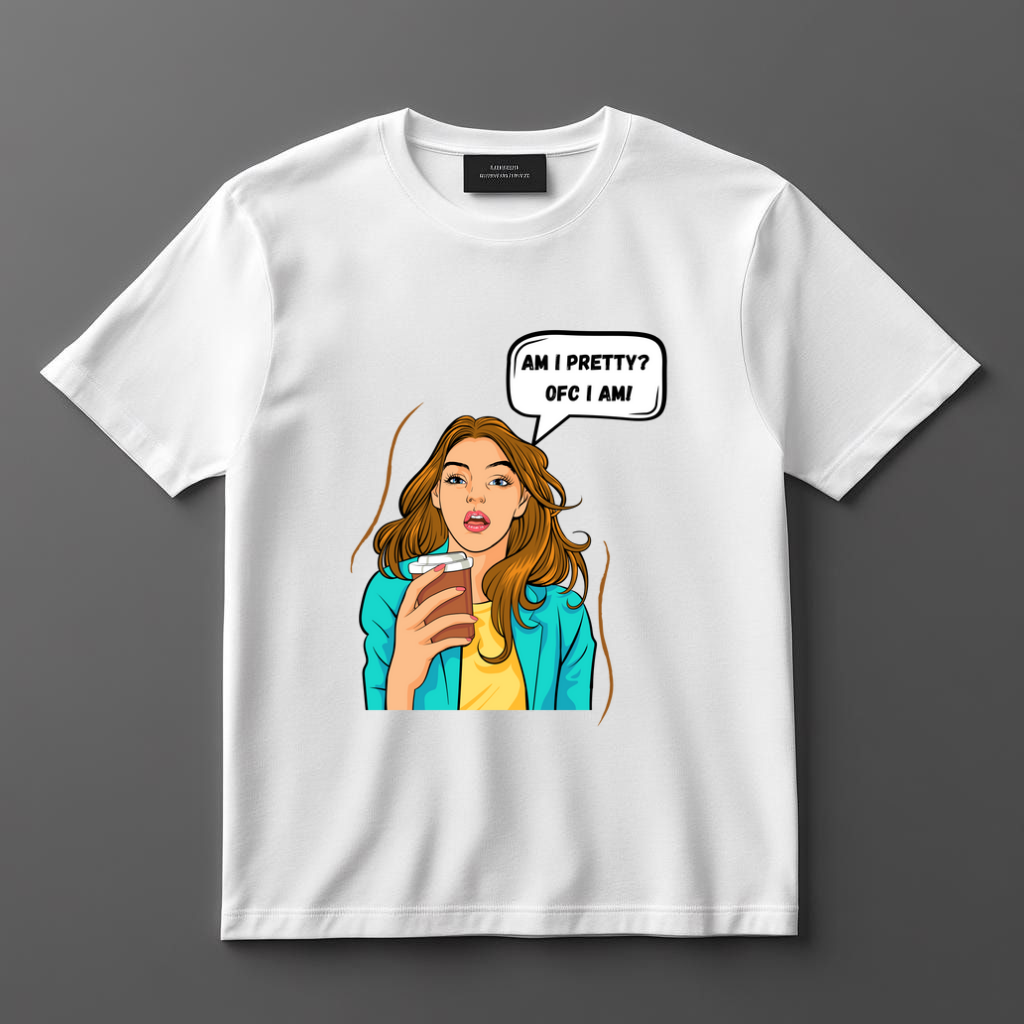 Female animated printed t shirt