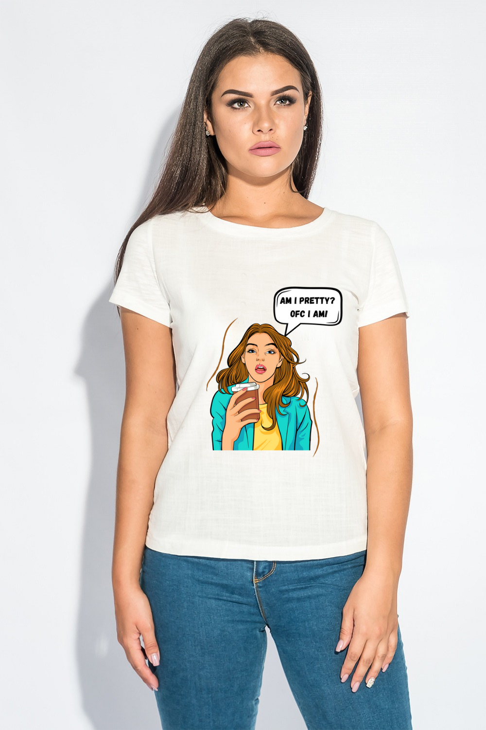 Female animated printed t shirt