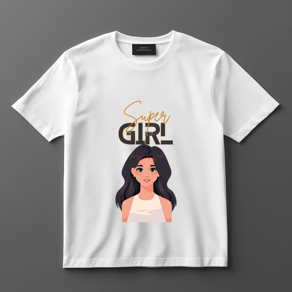 Super girl printed t shirt
