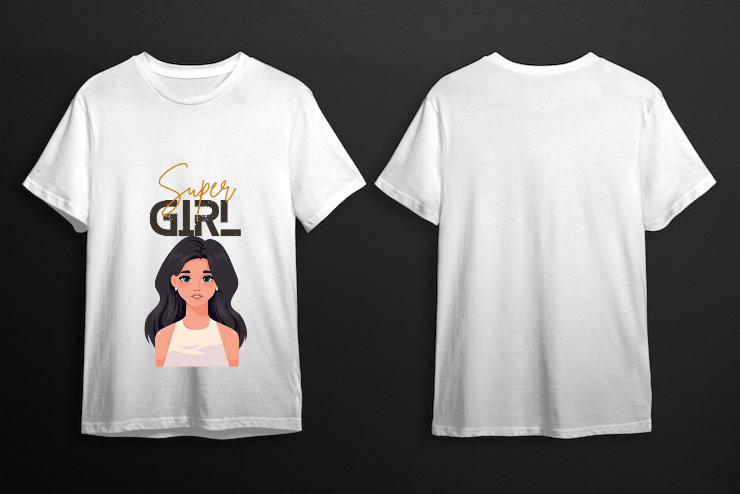 Super girl printed t shirt