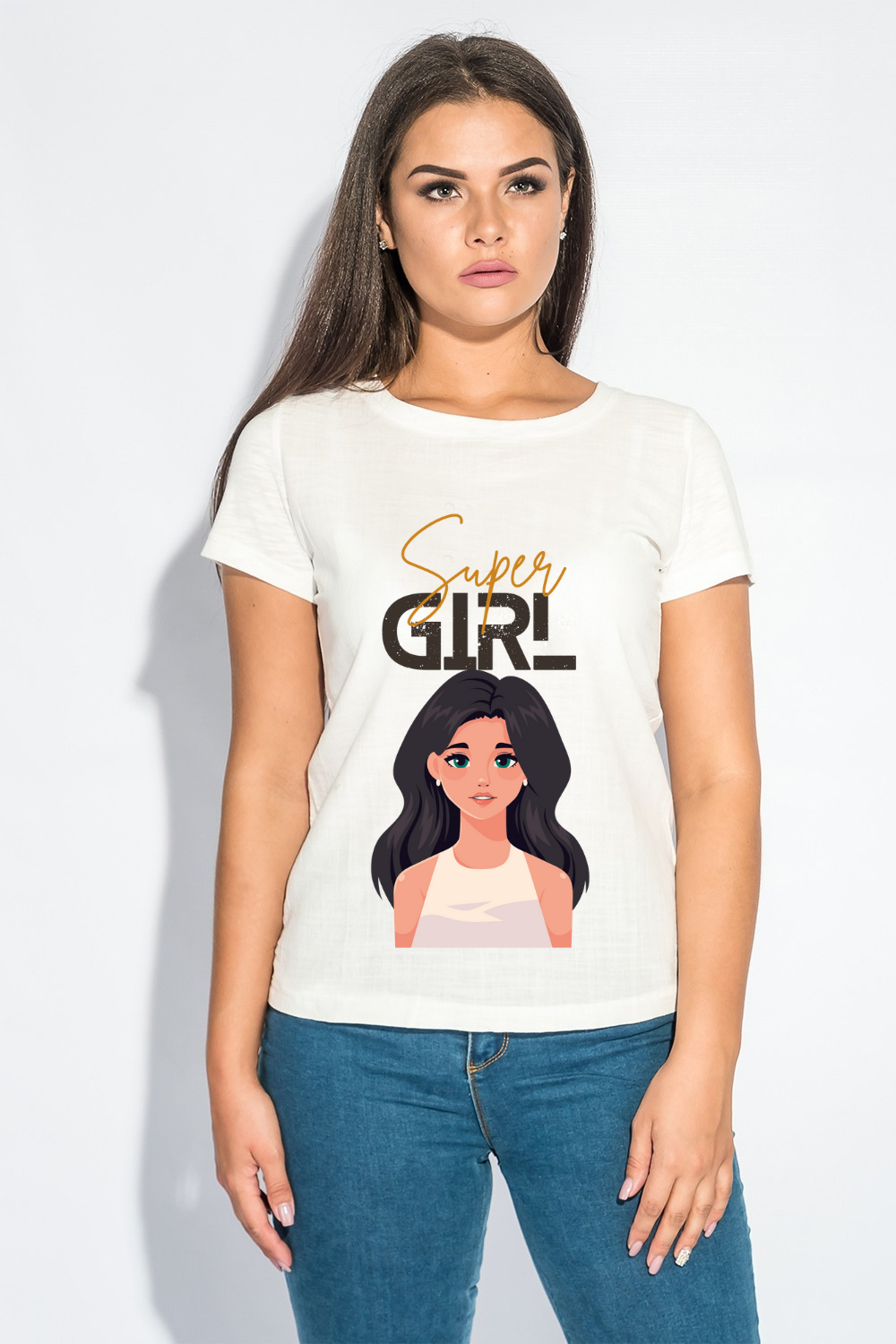 Super girl printed t shirt