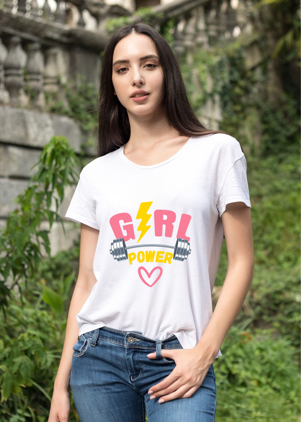 Girl power t shirt for women's