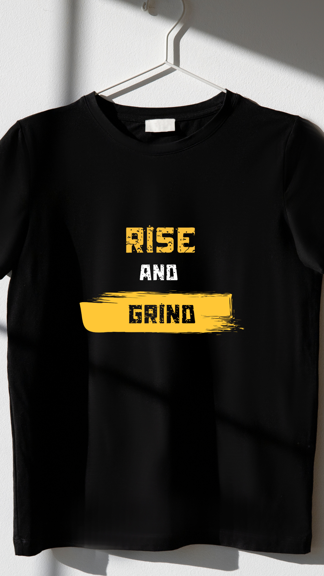 Unisex Classic rise and grind printed t shirt